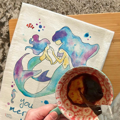 Mermaid Mom & Daughter Tea Towel – Mother's Day Gift