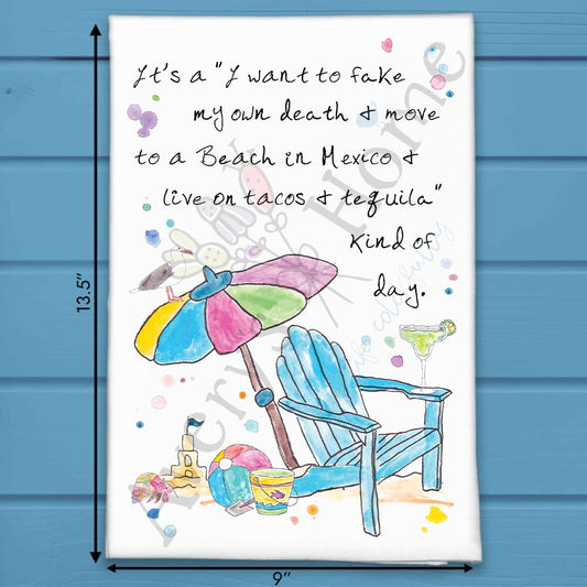 Move to the Beach Tea Towel – Margarita Life Gift