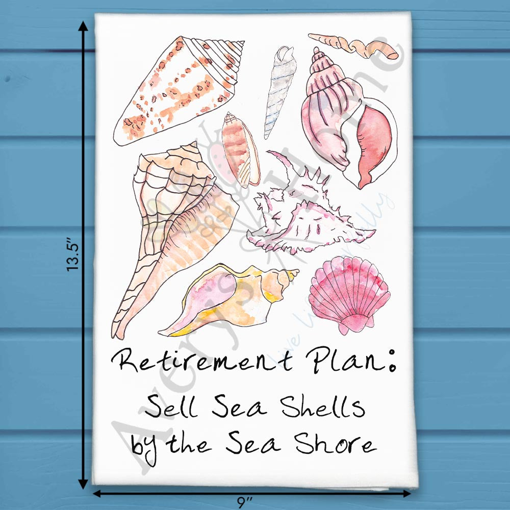 Retirement Plan Tea Towel – Beach Life Gift