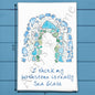 Sea Glass Birthstone Tea Towel – Whimsical Coastal Gift