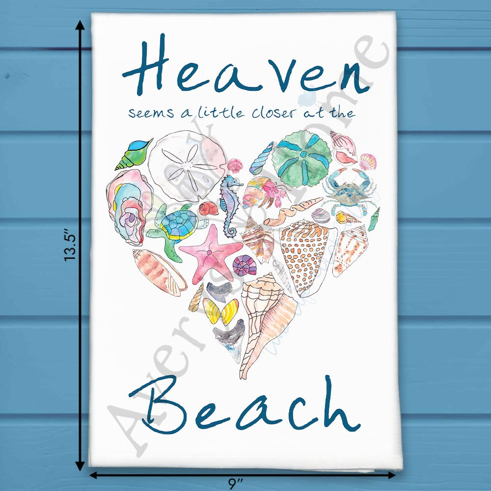 Heaven at the Beach Tea Towel – Coastal Serenity