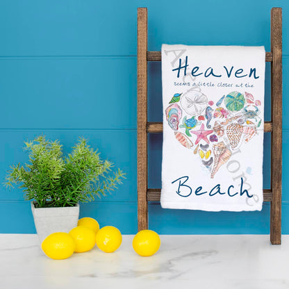 Heaven at the Beach Tea Towel – Coastal Serenity