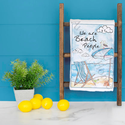 We Are Beach People Tea Towel – Coastal Saying Gift