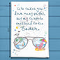 Beach Sunglasses Tea Towel – Vacation Quote Decor