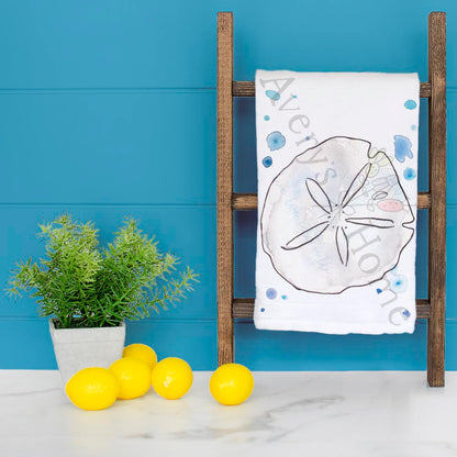 Sand Dollar Tea Towel – Coastal Shell Decor