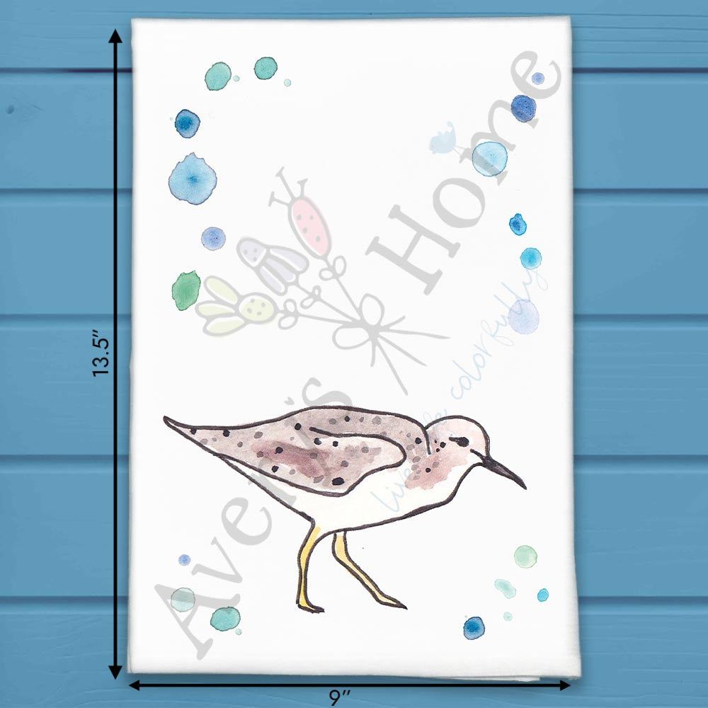 Sandpiper Beach Bird Tea Towel – Coastal Bird Gift