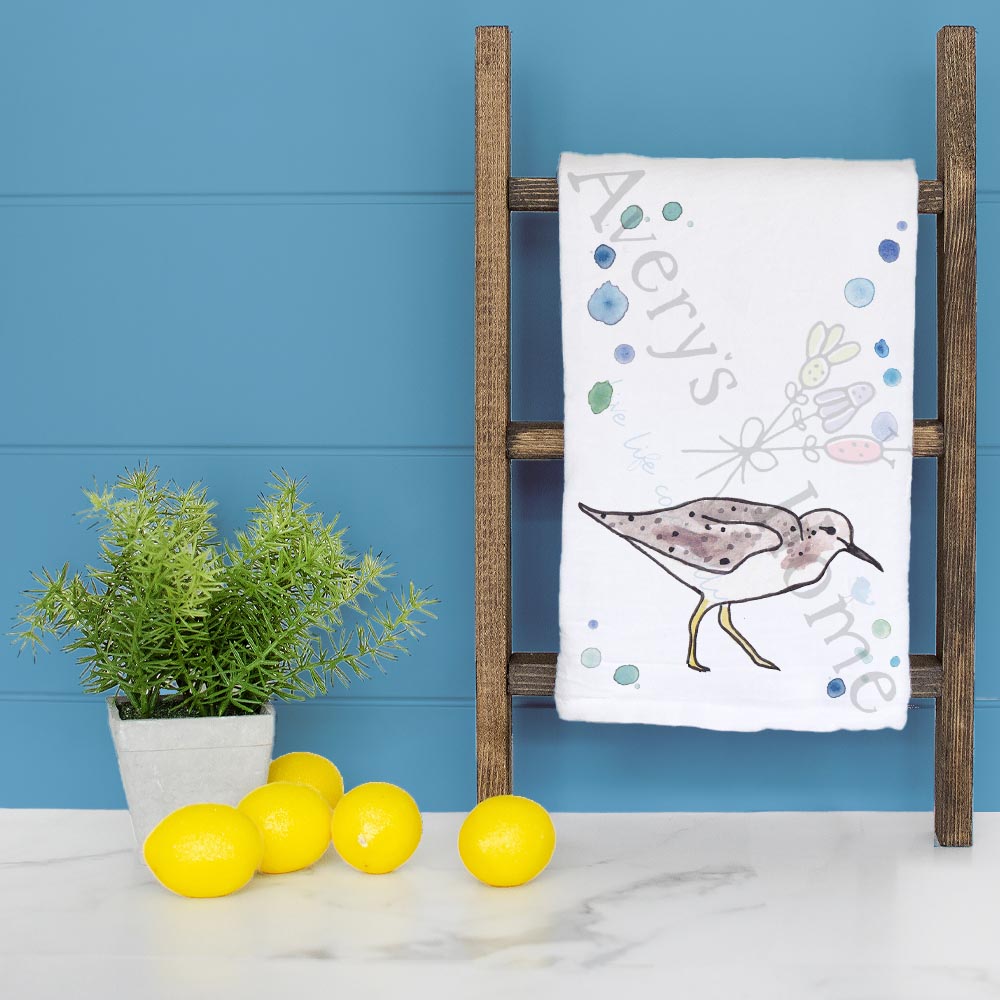 Sandpiper Beach Bird Tea Towel – Coastal Bird Gift
