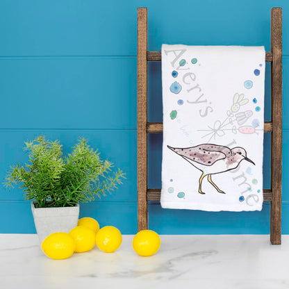 Sandpiper Beach Bird Tea Towel – Coastal Bird Gift