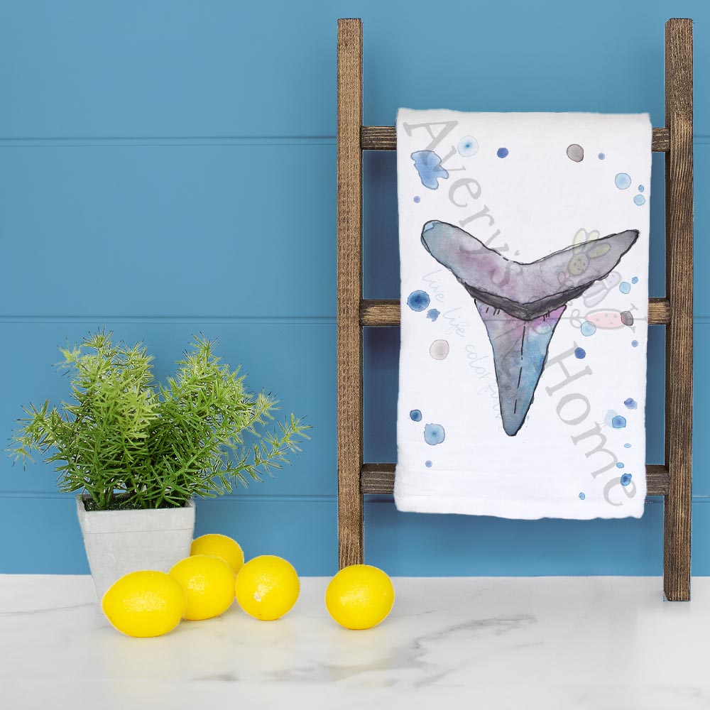 Shark Tooth Souvenir Tea Towel – Ocean Gift