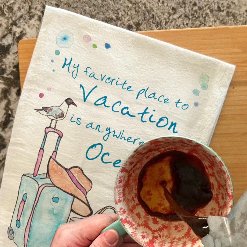 Summer Vacation Tea Towel – Beach Travel Decor