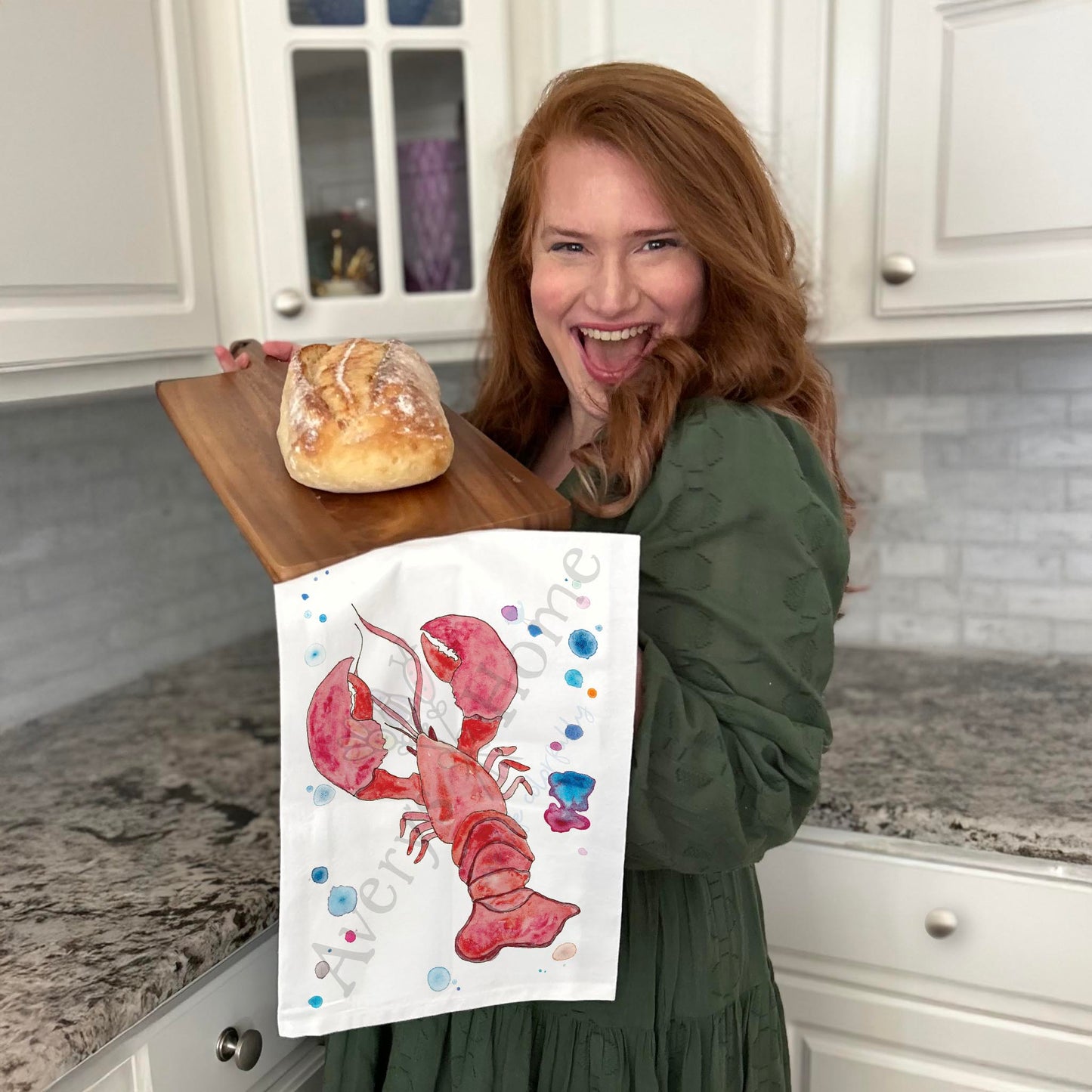 Lobster Tea Towel – Maine Coastal Kitchen Decor