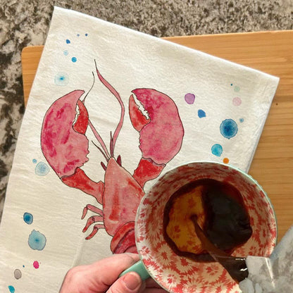 Lobster Tea Towel – Maine Coastal Kitchen Decor