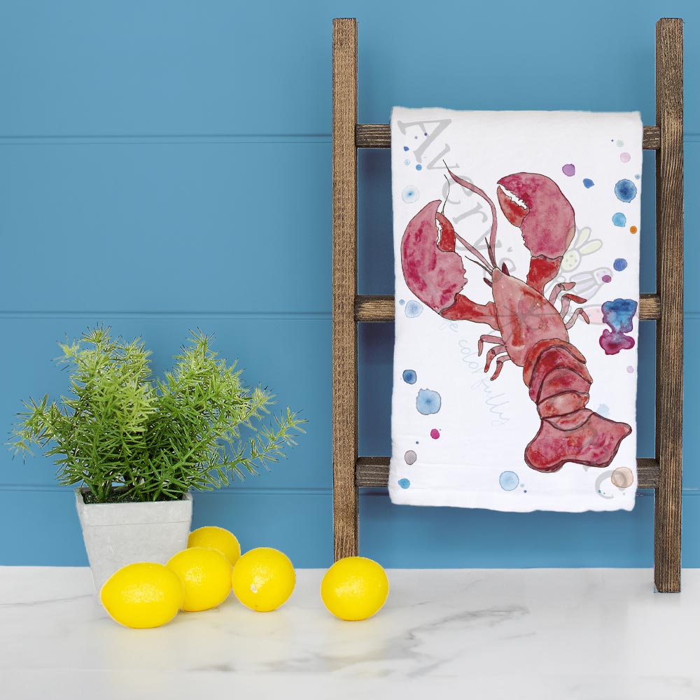 Lobster Tea Towel – Maine Coastal Kitchen Decor