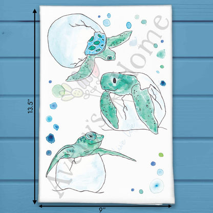 Baby Turtle Eggs Tea Towel – Coastal Nursery Gift