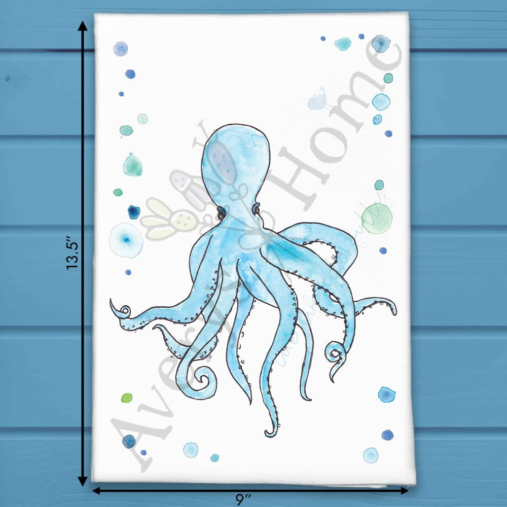 Octopus Tea Towel – Coastal Sea Creature Decor