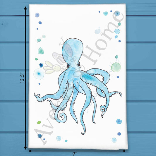 Octopus Tea Towel – Coastal Sea Creature Decor