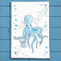 Octopus Tea Towel – Coastal Sea Creature Decor