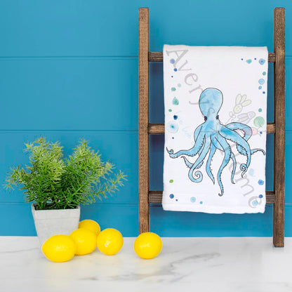 Octopus Tea Towel – Coastal Sea Creature Decor