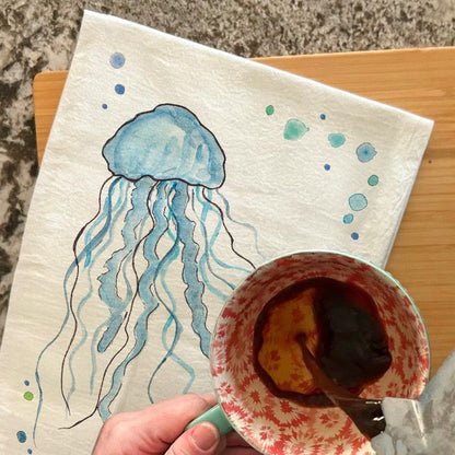 Jellyfish Tea Towel – Deep Sea Decor