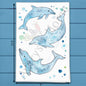 Dolphins Beach Tea Towel – Coastal Animal Gift