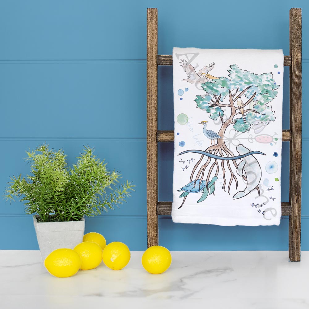 Mangrove Ecosystem Tea Towel – Nature Lover Gift