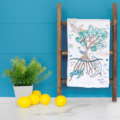 Mangrove Ecosystem Tea Towel – Nature Lover Gift