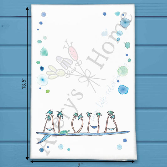 Aloha Surfboard Tea Towel – Tropical Sport Decor