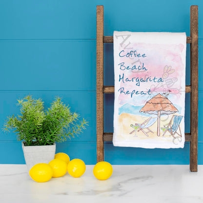 Coffee Beach Margarita Tea Towel – Vacation Mood Gift
