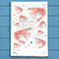 Shrimp Seafood Tea Towel – Coastal Kitchen Gift