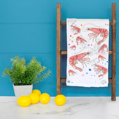 Shrimp Seafood Tea Towel – Coastal Kitchen Gift