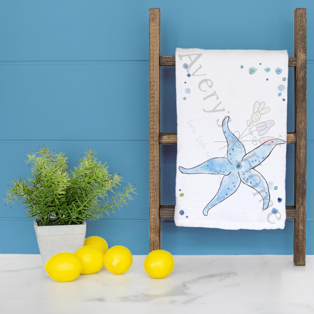 Starfish Tea Towel – Ocean Shell Collector Gift