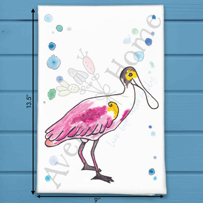 Roseate Spoonbill Tea Towel – Tropical Bird Gift