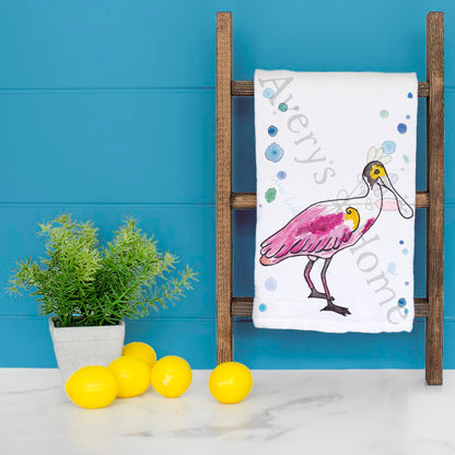 Roseate Spoonbill Tea Towel – Tropical Bird Gift
