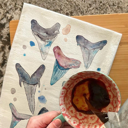 Shark Teeth ID Chart Tea Towel – Collector Gift