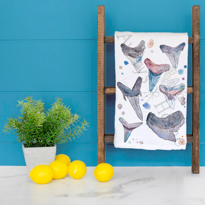 Shark Teeth ID Chart Tea Towel – Collector Gift