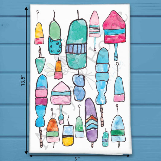 Lobster Buoy Tea Towel – Coastal Maine Decor