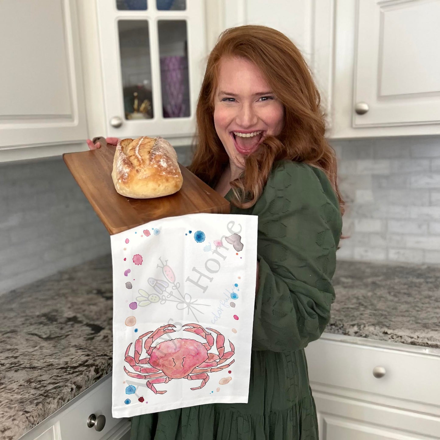 Dungeness Crab Tea Towel – West Coast Kitchen Gift