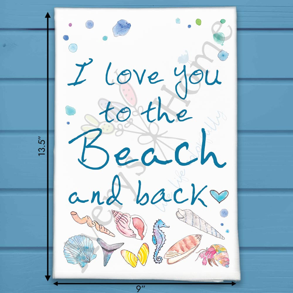 To the Beach & Back Tea Towel – Coastal Love Gift