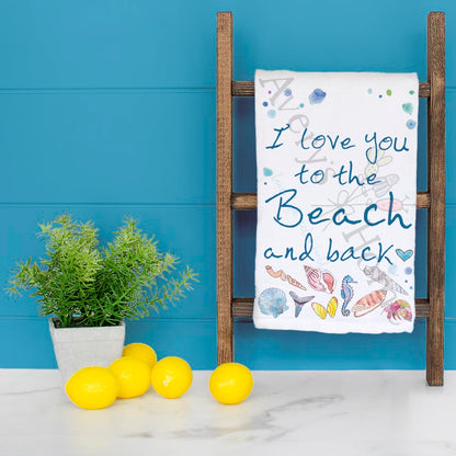 To the Beach & Back Tea Towel – Coastal Love Gift