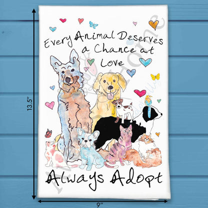Adopt Don’t Shop Tea Towel – Rescue Pet Gift