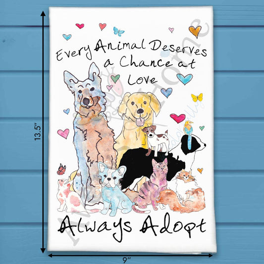 Adopt Don’t Shop Tea Towel – Rescue Pet Gift