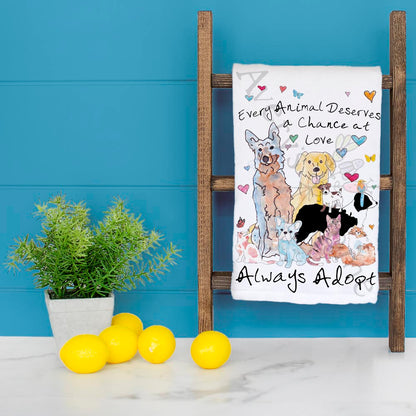 Adopt Don’t Shop Tea Towel – Rescue Pet Gift
