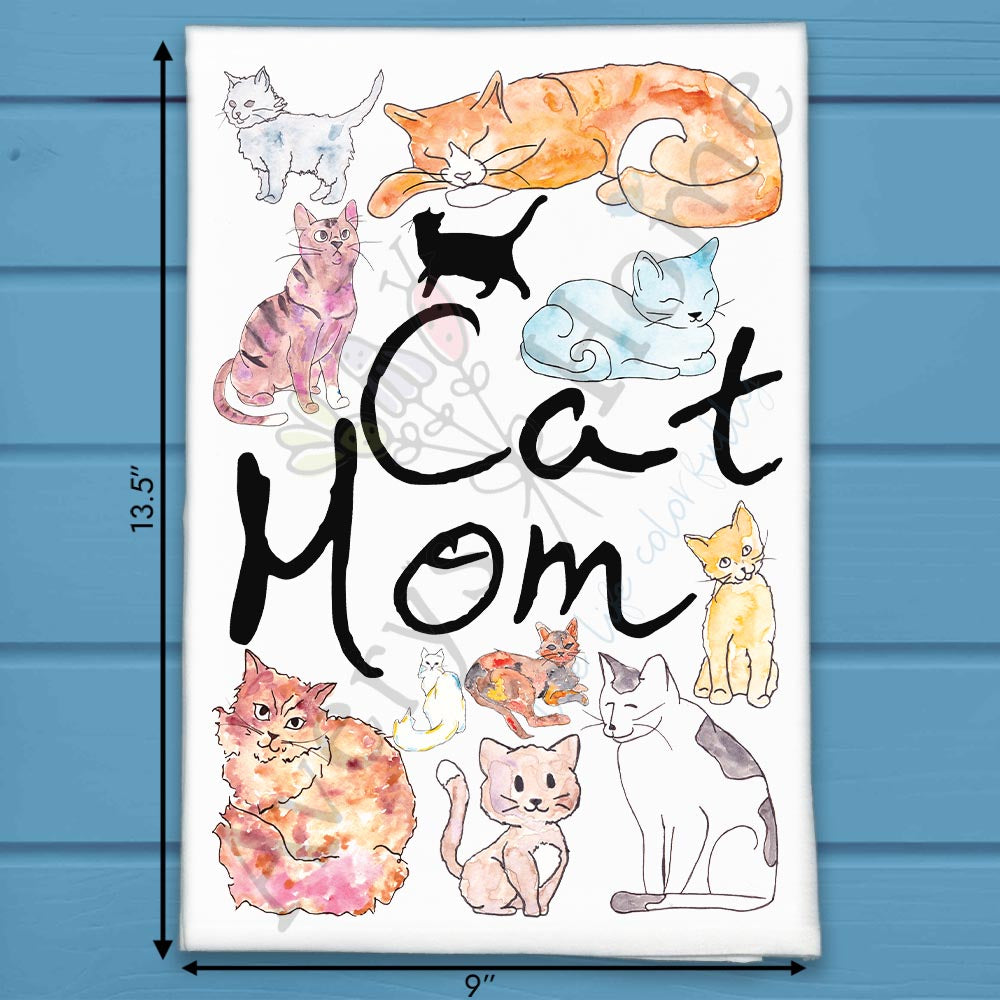 Cat Mom Tea Towel – Mother's Day Gift for Feline Moms