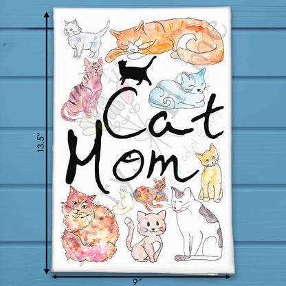 Cat Mom Tea Towel – Mother's Day Gift for Feline Moms
