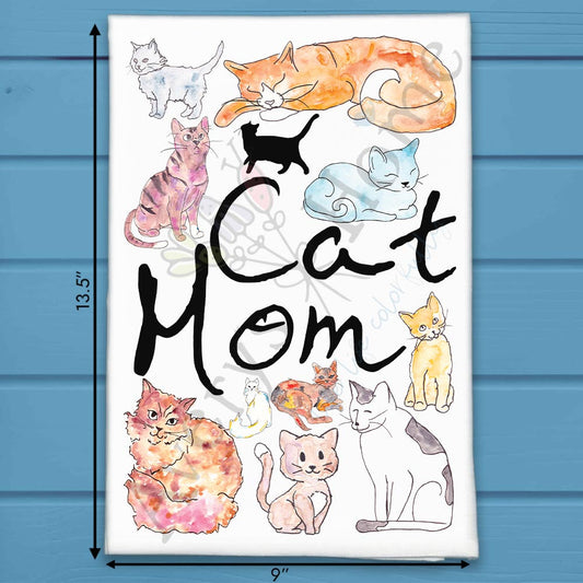 Cat Mom Tea Towel – Mother's Day Gift for Feline Moms