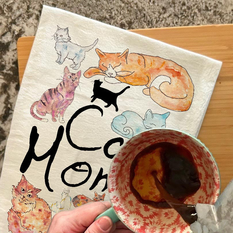Cat Mom Tea Towel – Mother's Day Gift for Feline Moms