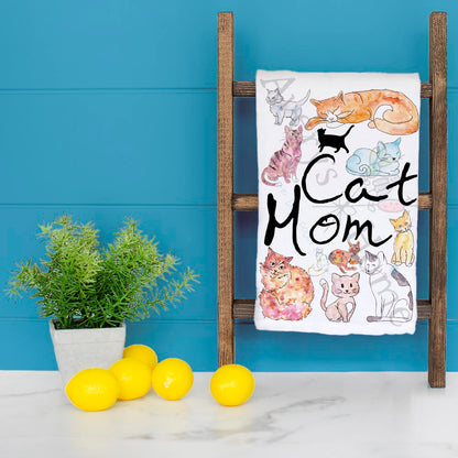 Cat Mom Tea Towel – Mother's Day Gift for Feline Moms