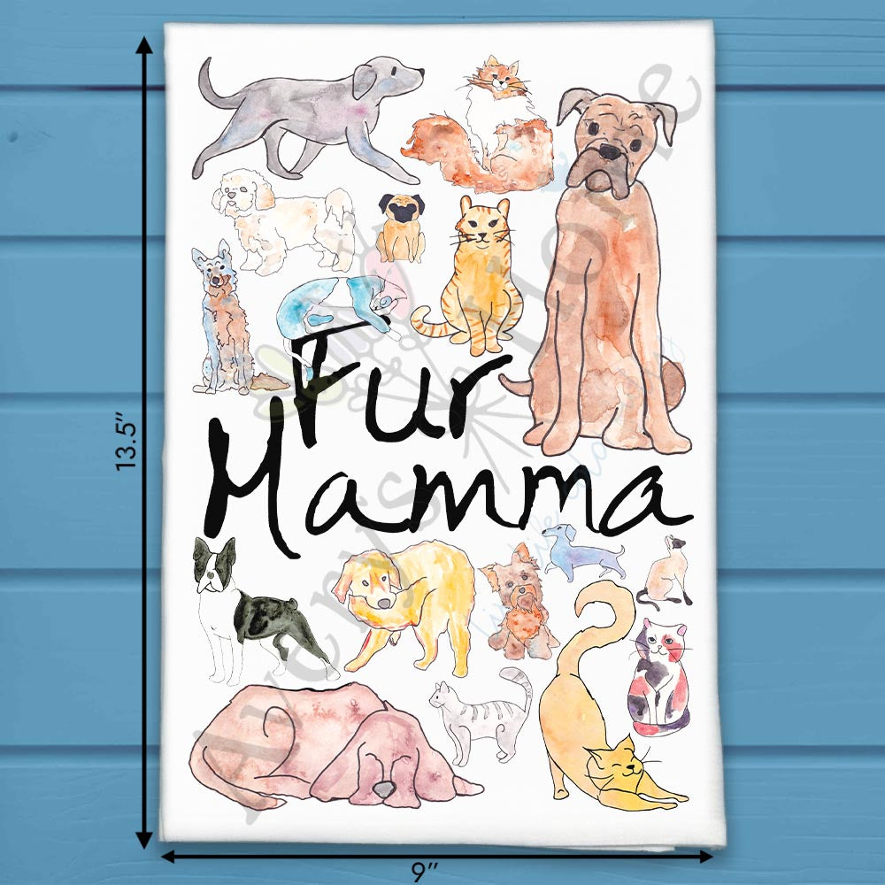 Fur Mama Tea Towel – Pet Parent Gift