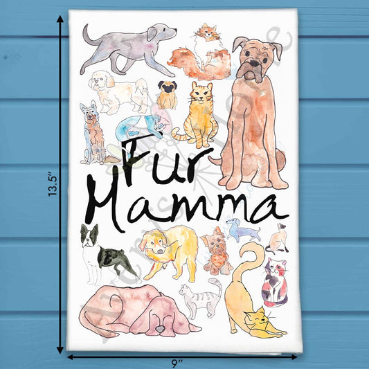 Fur Mama Tea Towel – Pet Parent Gift