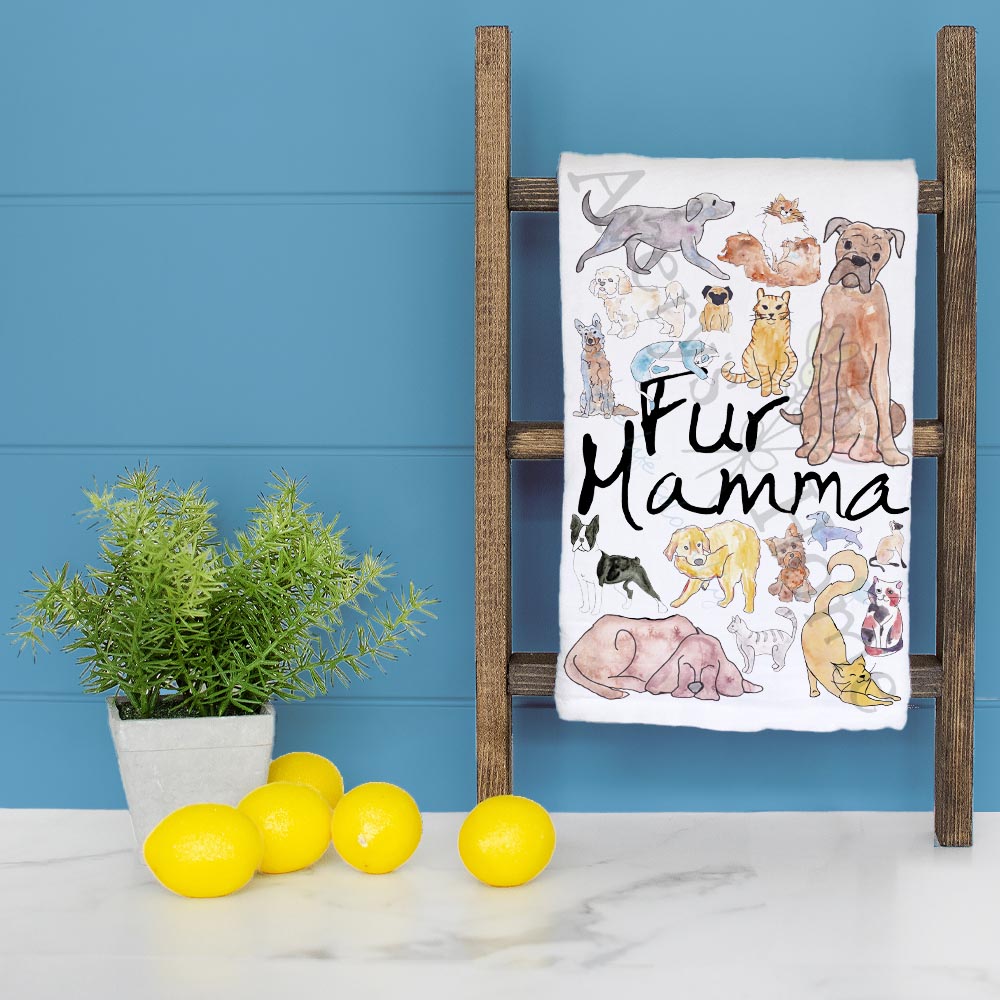 Fur Mama Tea Towel – Pet Parent Gift